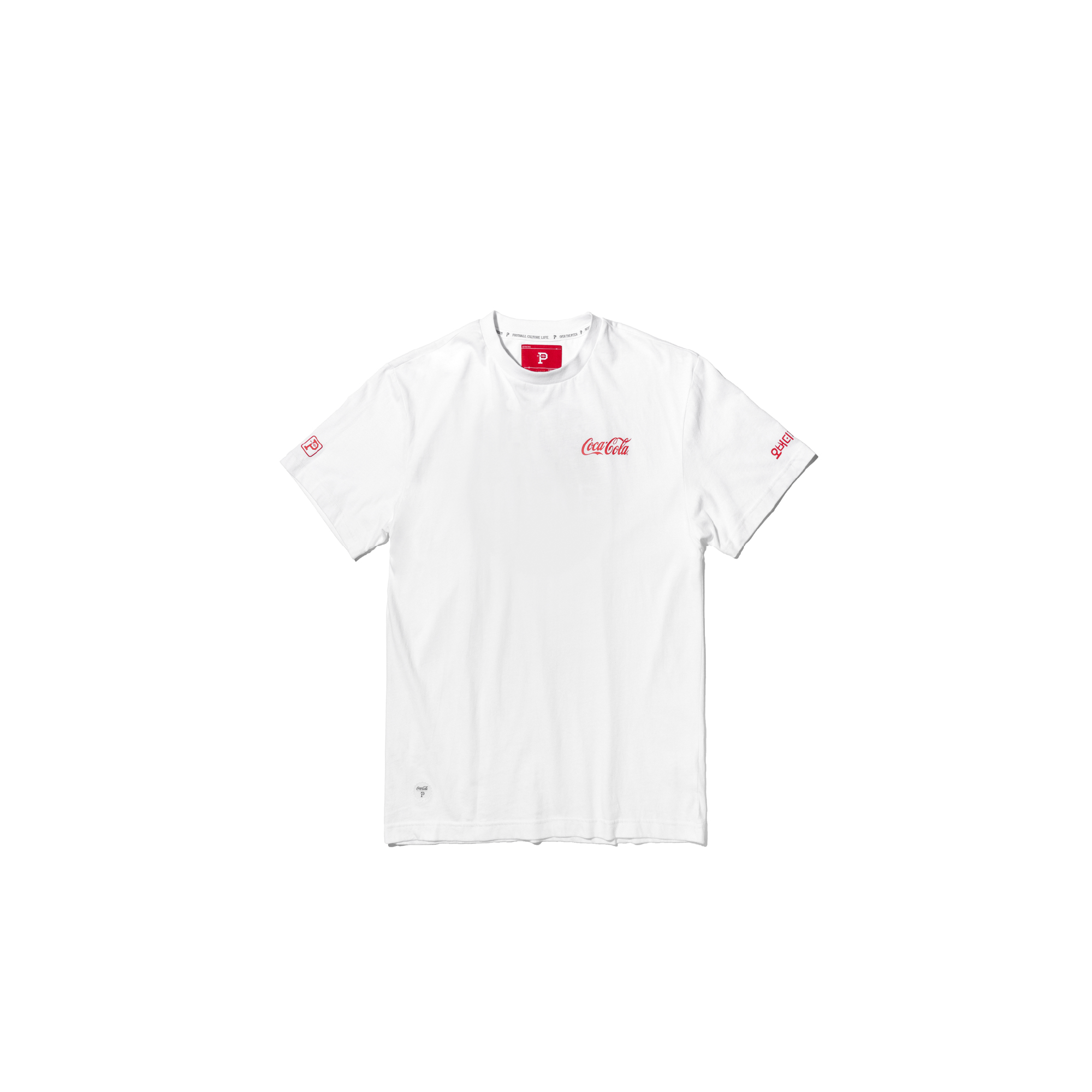 코카콜라 x 오버더피치 숏 슬리브 티셔츠 화이트